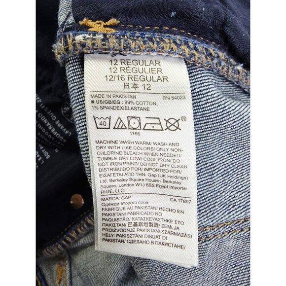 Gap 1969 Size 12 Regular Womens 31X32 Authentic Flare Blue Denim 5 Pocket Jeans - Picture 6 of 12